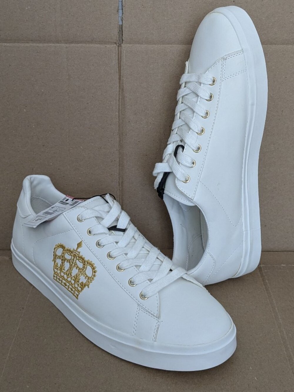 Zara  Sneakers Men's Size 11 US Leather Upper Logo Queen White New without Box